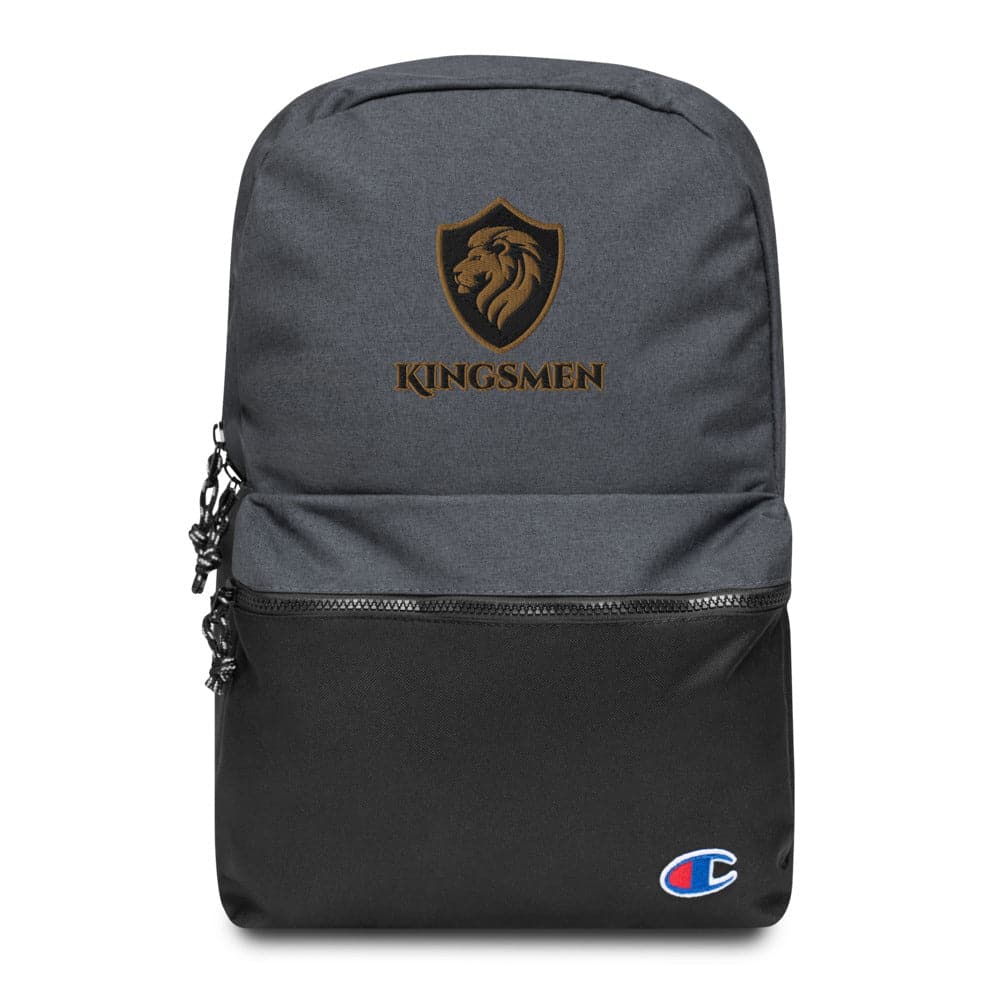 Kingsmen Shield Logo - Embroidered Champion Backpack - Kingsmen Premium