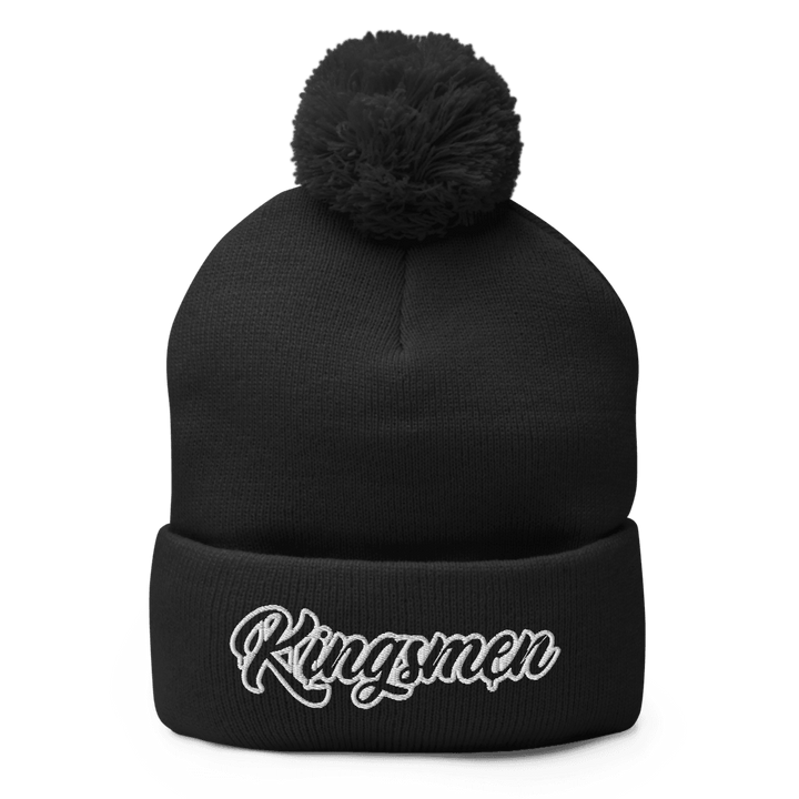Kingsmen Drip Outlined (White Stitch) Pom-Pom Beanie - Kingsmen Premium