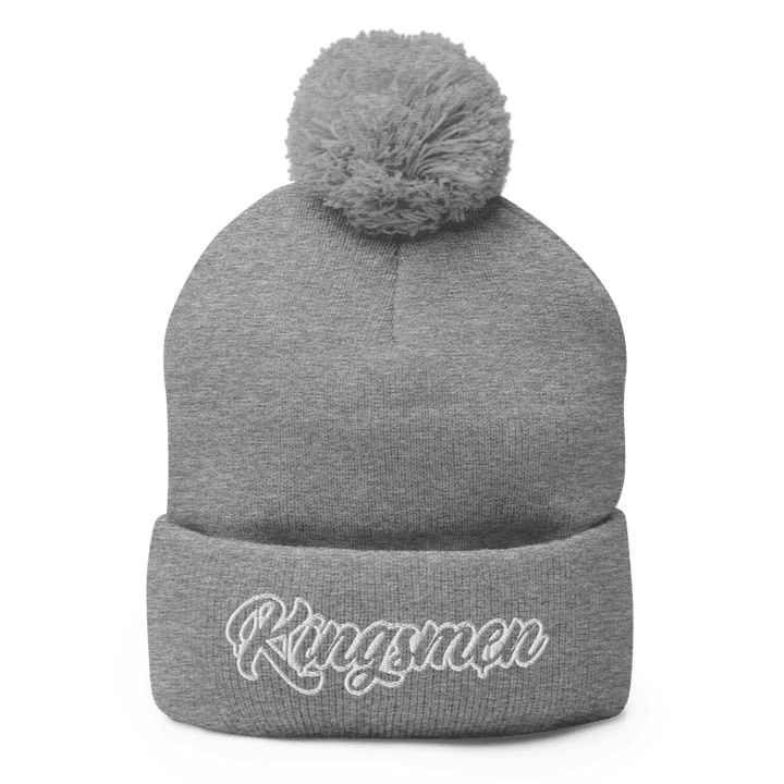Kingsmen Drip Outlined (White Stitch) Pom-Pom Beanie - Kingsmen Premium