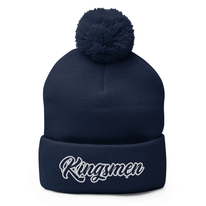 Kingsmen Drip Outlined (White Stitch) Pom-Pom Beanie - Kingsmen Premium