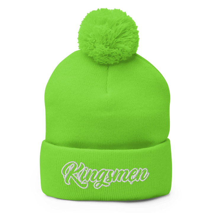 Kingsmen Drip Outlined (White Stitch) Pom-Pom Beanie - Kingsmen Premium