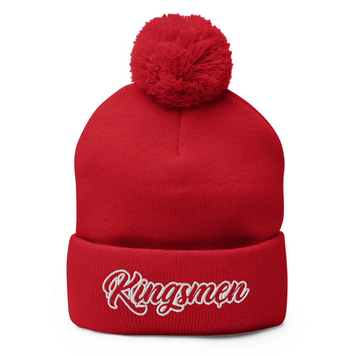 Kingsmen Drip Outlined (White Stitch) Pom-Pom Beanie - Kingsmen Premium