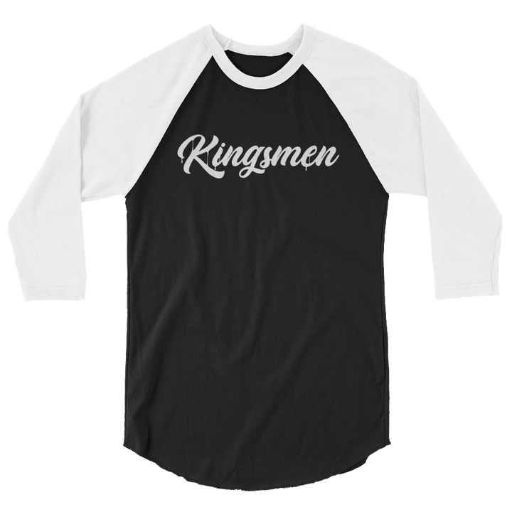 Kingsmen Drip White Logo - 3/4 sleeve raglan shirt - Kingsmen Premium