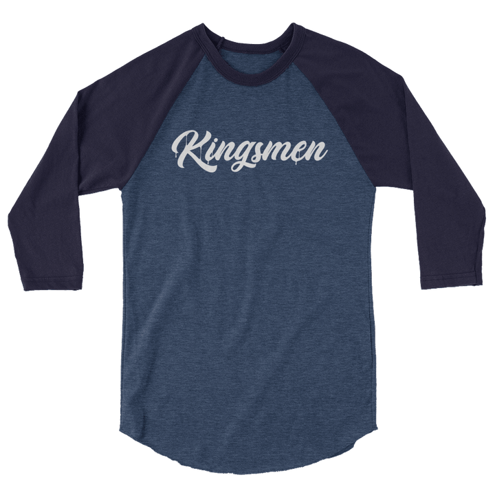 Kingsmen Drip White Logo - 3/4 sleeve raglan shirt - Kingsmen Premium