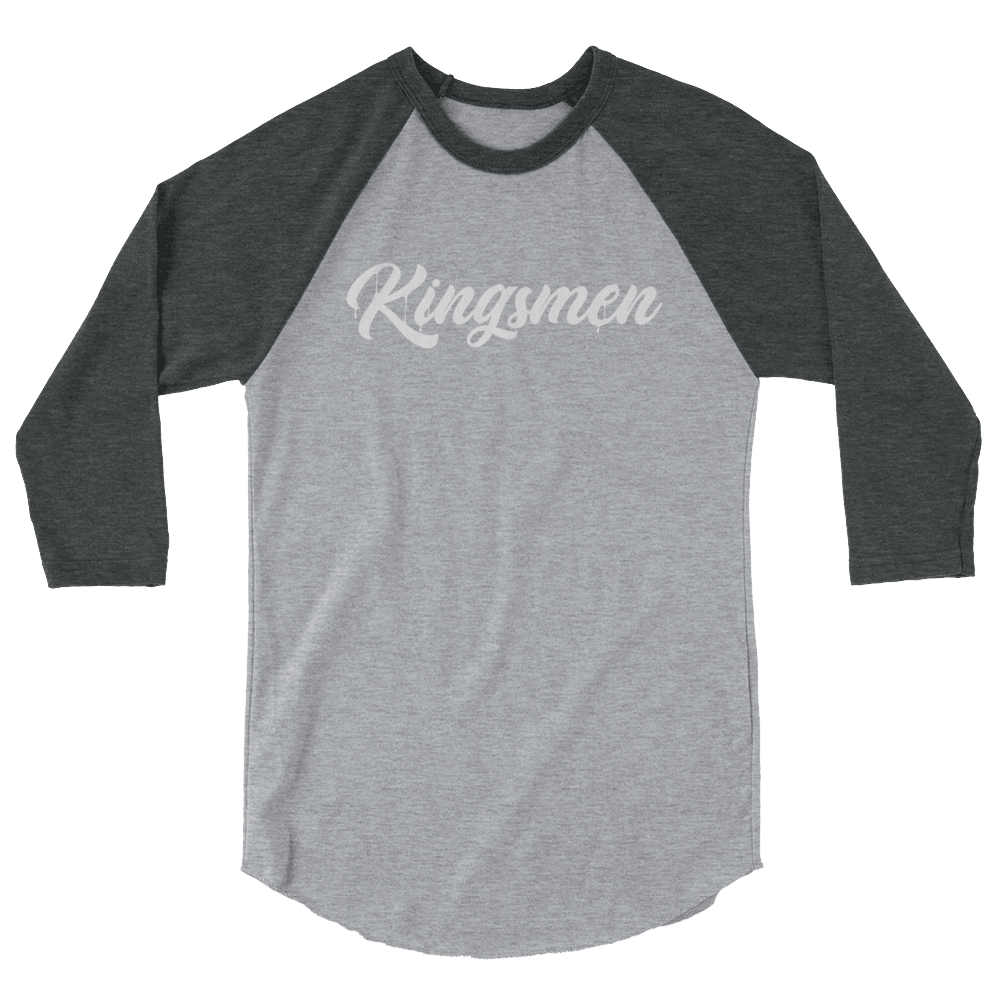 Kingsmen Drip White Logo - 3/4 sleeve raglan shirt - Kingsmen Premium