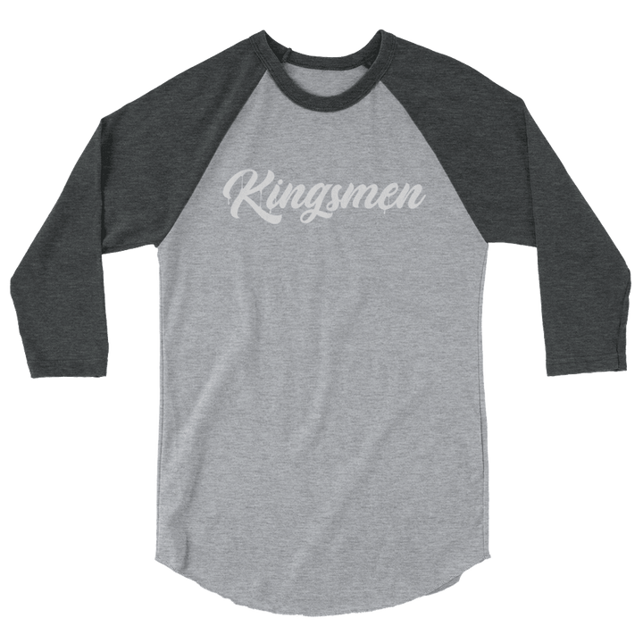 Kingsmen Drip White Logo - 3/4 sleeve raglan shirt - Kingsmen Premium