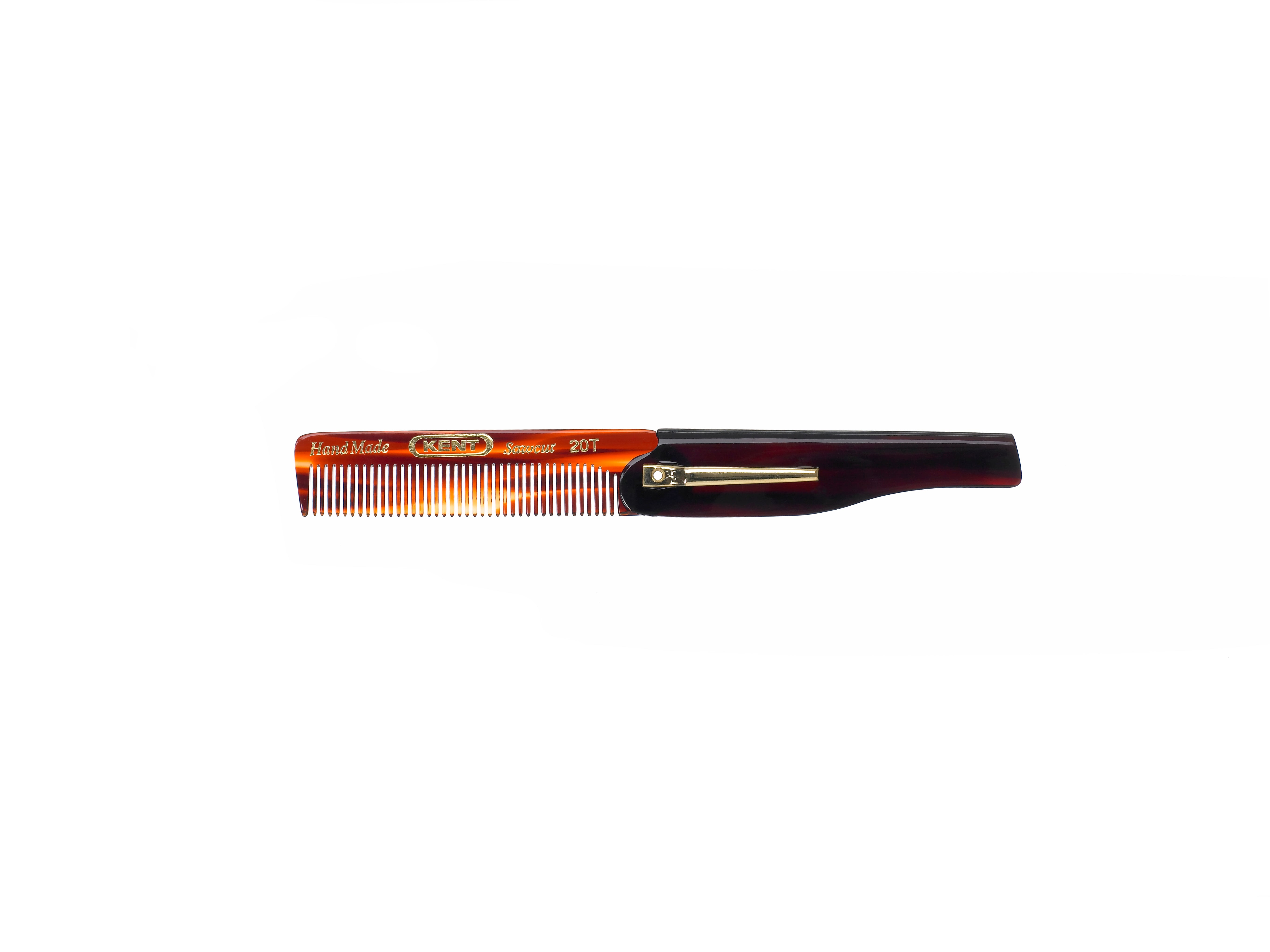 Rendering of Kent Foldable 20T comb on white background.