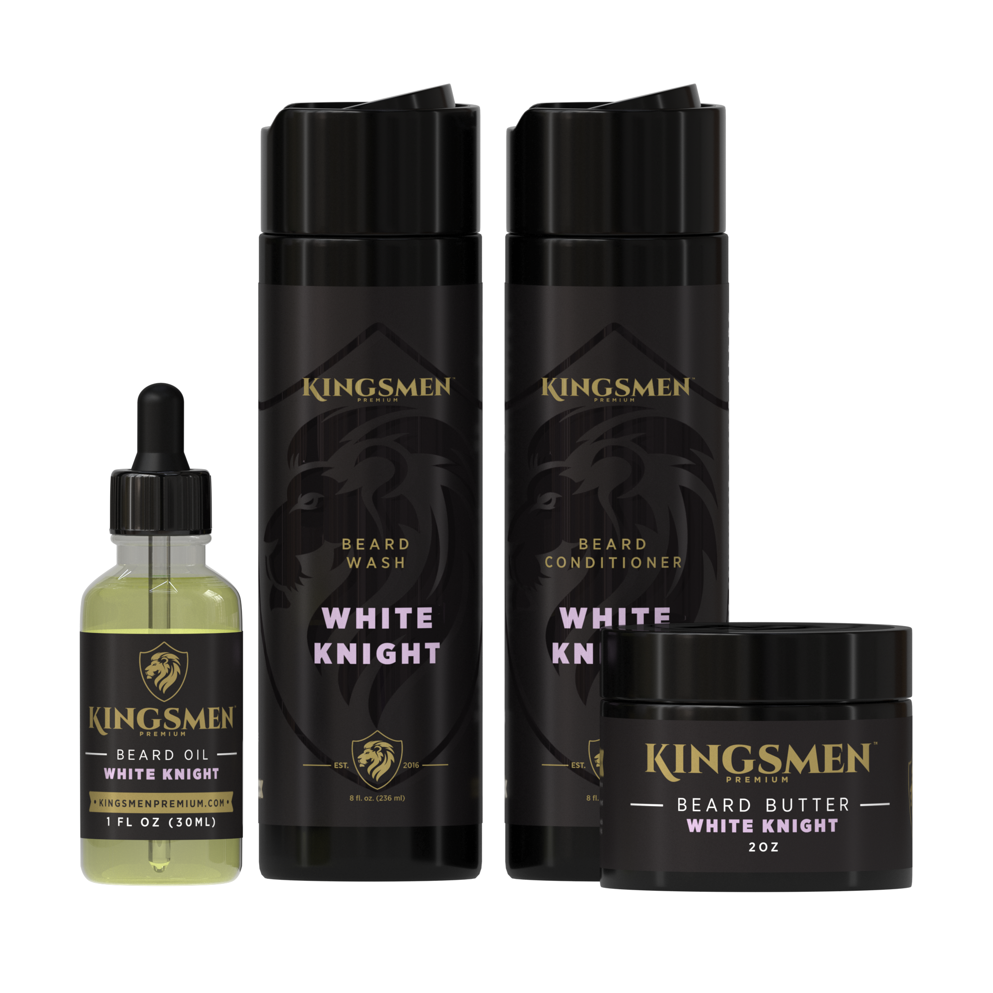 White Knight Beard Butter Routine Kit