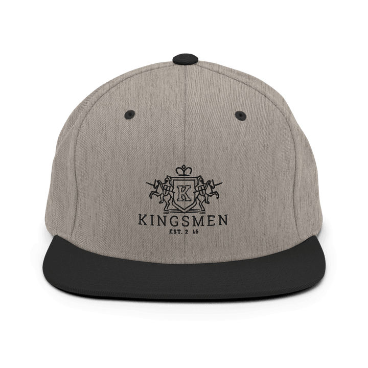 Kingsmen Heraldry (Black Stitch) - Snapback Hat - Kingsmen Premium