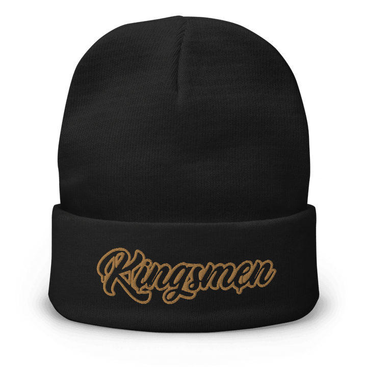 Kingsmen Drip Outlined (Gold Stitch) Embroidered Beanie - Kingsmen Premium