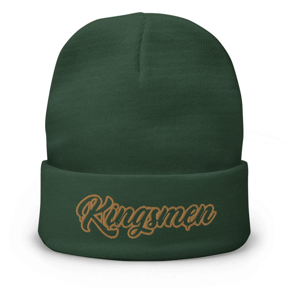 Kingsmen Drip Outlined (Gold Stitch) Embroidered Beanie - Kingsmen Premium