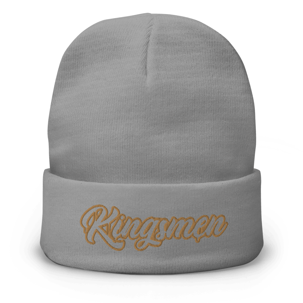 Kingsmen Drip Outlined (Gold Stitch) Embroidered Beanie - Kingsmen Premium