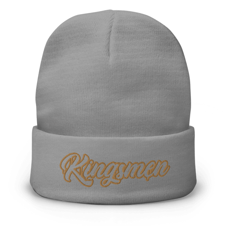 Kingsmen Drip Outlined (Gold Stitch) Embroidered Beanie - Kingsmen Premium