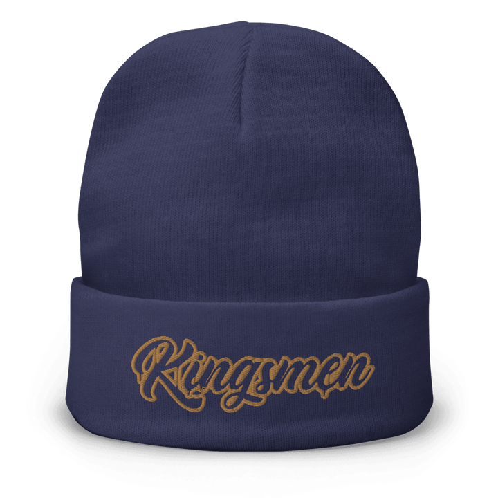 Kingsmen Drip Outlined (Gold Stitch) Embroidered Beanie - Kingsmen Premium