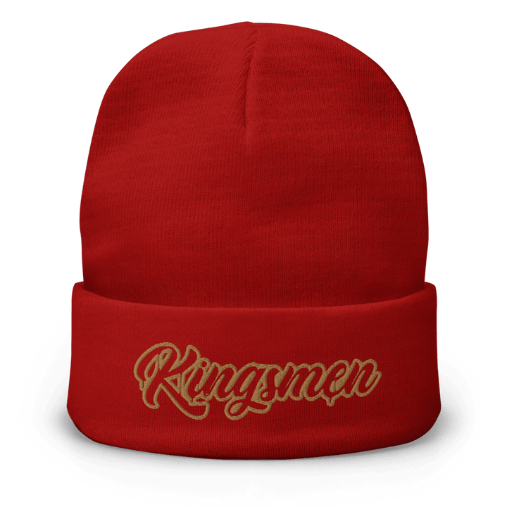 Kingsmen Drip Outlined (Gold Stitch) Embroidered Beanie - Kingsmen Premium