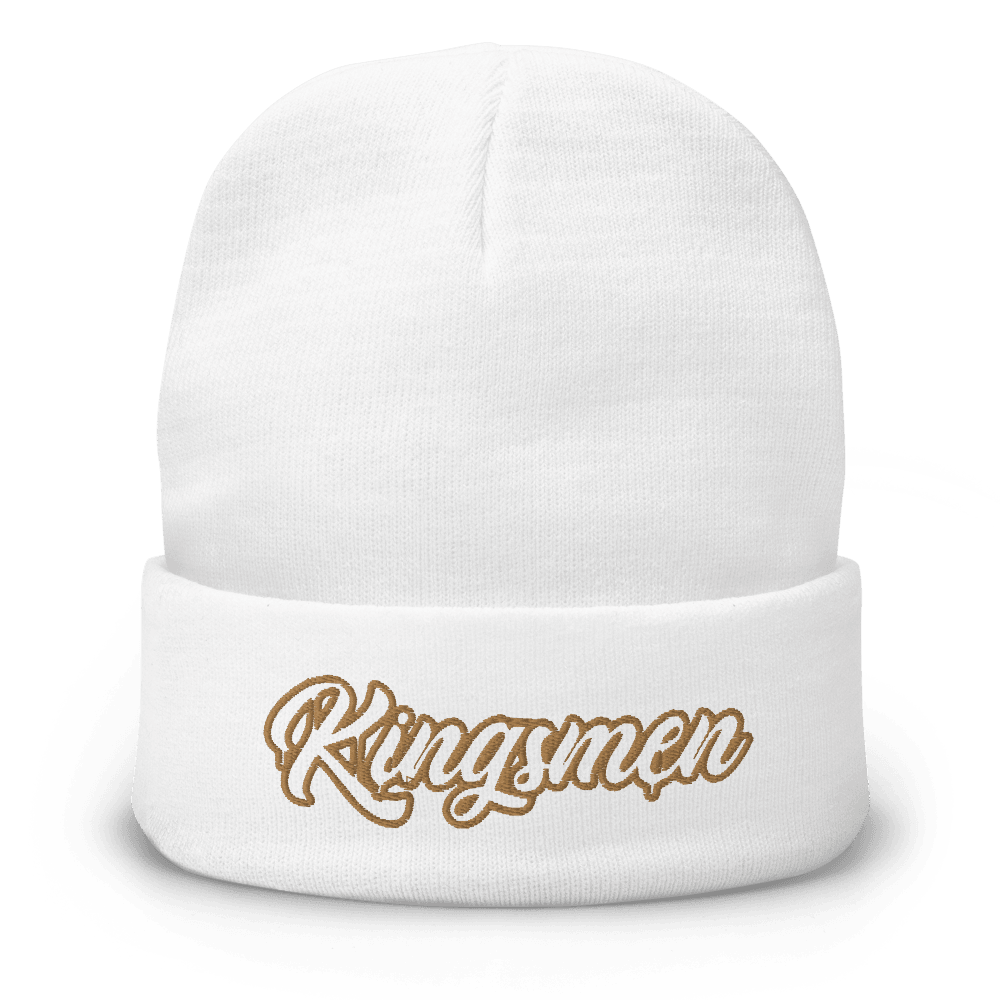 Kingsmen Drip Outlined (Gold Stitch) Embroidered Beanie - Kingsmen Premium